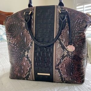 Brahmin Large Duxbury Satchel Diamondback Luminary